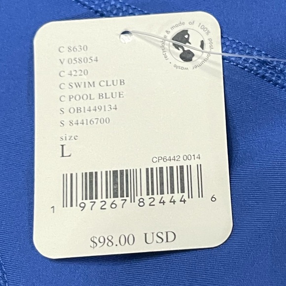 FREE PEOPLE Movement Back It Up Onesie in Pool Blue Stretchy. Size Large. NWT. - Picture 12 of 12